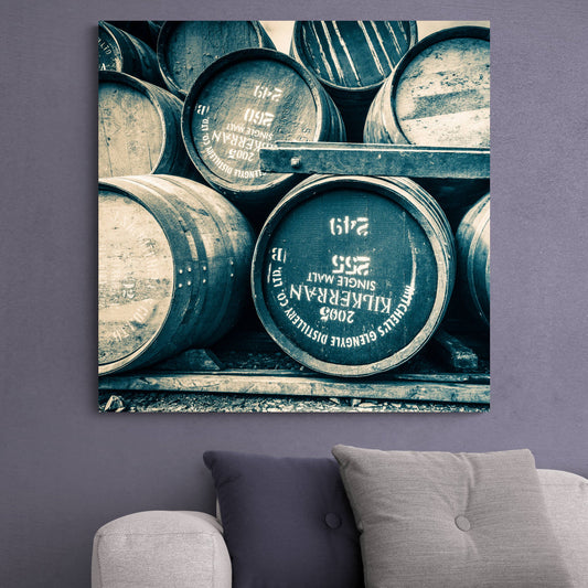 Kilkerran Casks Springbank Yard Premium Canvas 32"x32" / White Wrap