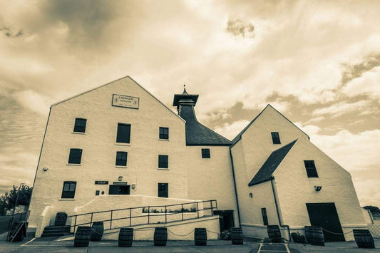 Lagavulin Distillery Golden Toned Hahnemühle Photo Rag Print by Wandering Spirits Global
