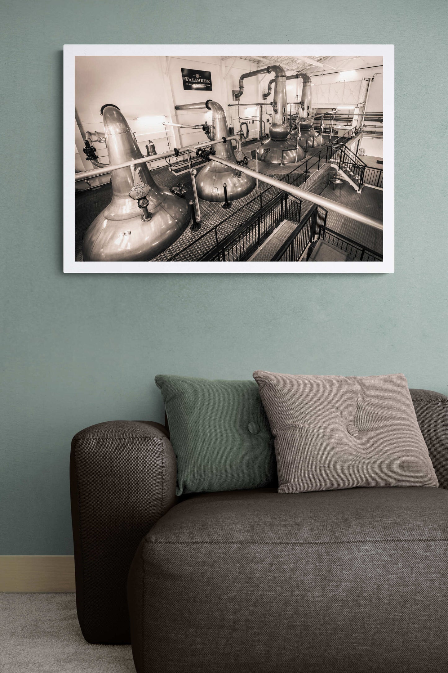 Low Wines and Wash Stills Talisker Golden Toned Hahnemühle Photo Rag Print A1 Landscape by Wandering Spirits Global