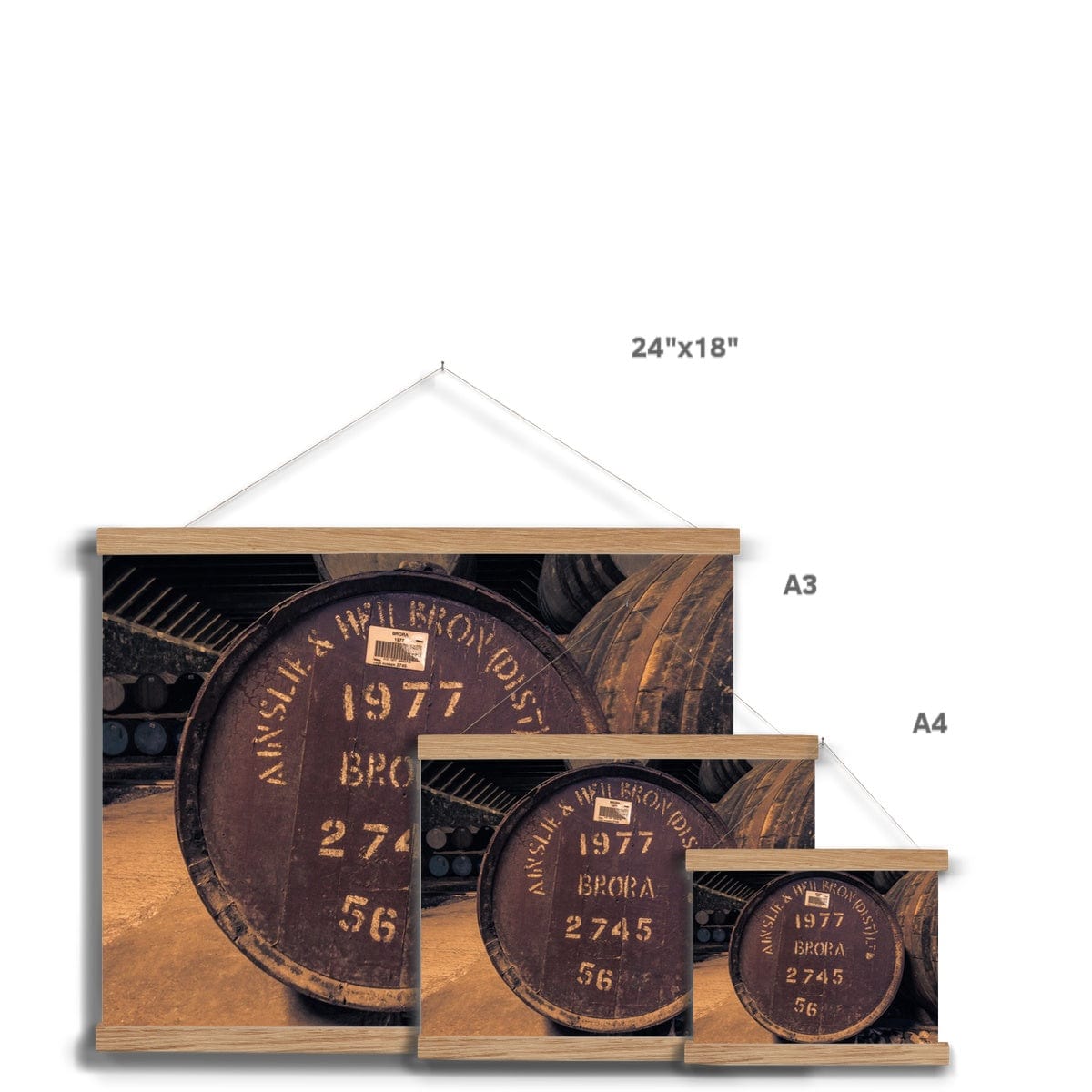 Brora 1977 Cask Fine Art Print with Hanger by Wandering Spirits Global