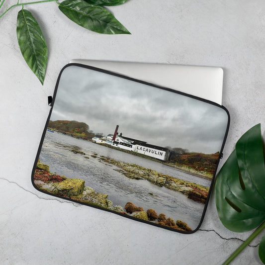 15 in Lagavulin Distillery Soft Colour Laptop Sleeve by Wandering Spirits Global
