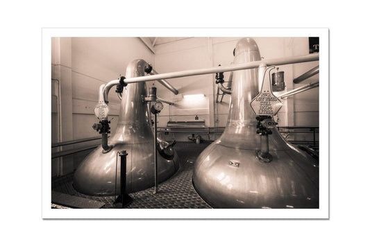 Low Wines 1 and 2 Talisker Golden Toned Hahnemühle Photo Rag Print 18"x12" by Wandering Spirits Global