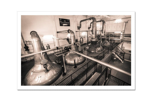 Low Wines and Wash Stills Talisker Golden Toned Hahnemühle Photo Rag Print 18"x12" by Wandering Spirits Global