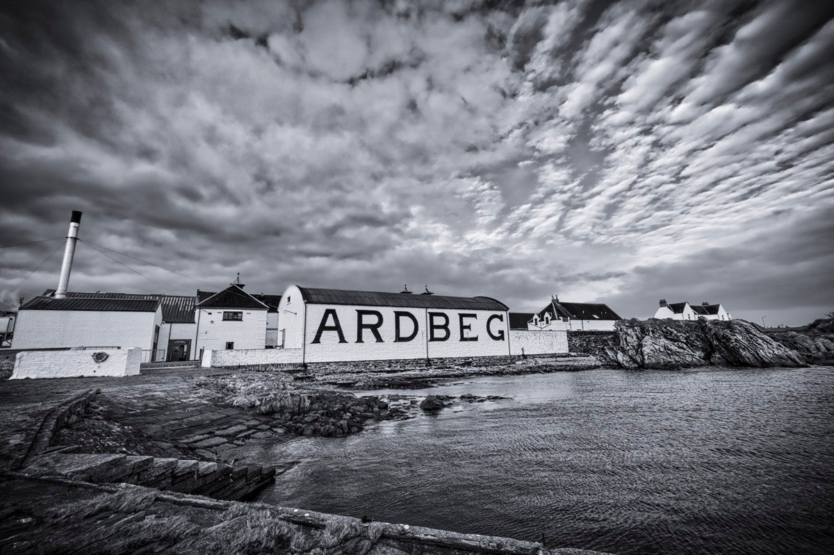Ardbeg Distillery Black and White