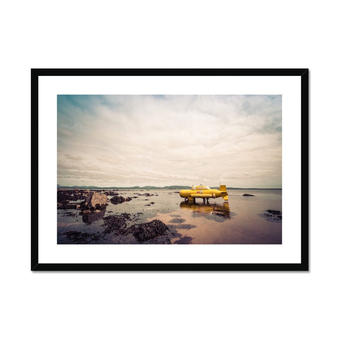 Bruichladdich Yellow Submarine Soft Colour Framed & Mounted Print 28"x20" / Black Frame by Wandering Spirits Global