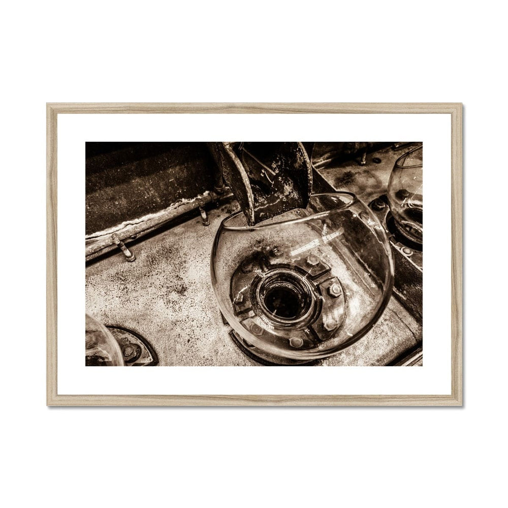 Low Wines from Wash Still No. 2 Laphroaig Sepia Toned Framed & Mounted Print 28"x20" / Natural Frame by Wandering Spirits Global