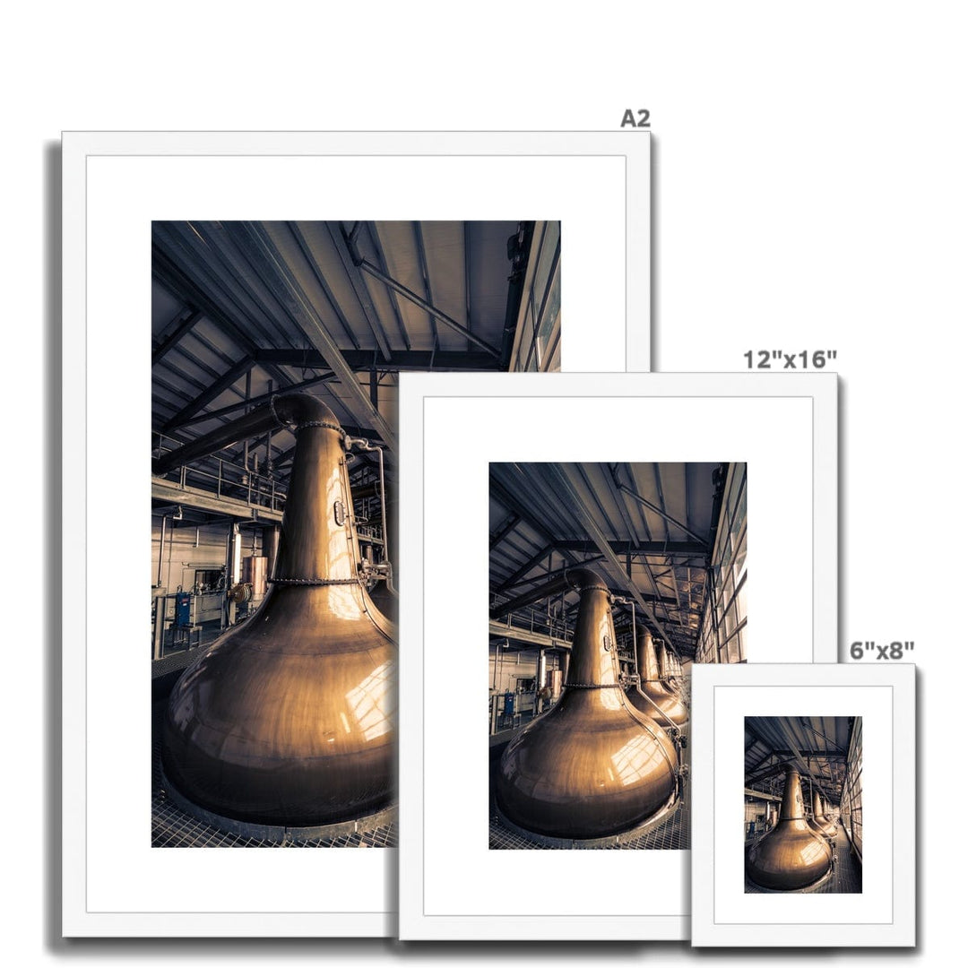 Glen Ord Distillery Stills Framed & Mounted Print 6"x8" / White Frame by Wandering Spirits Global