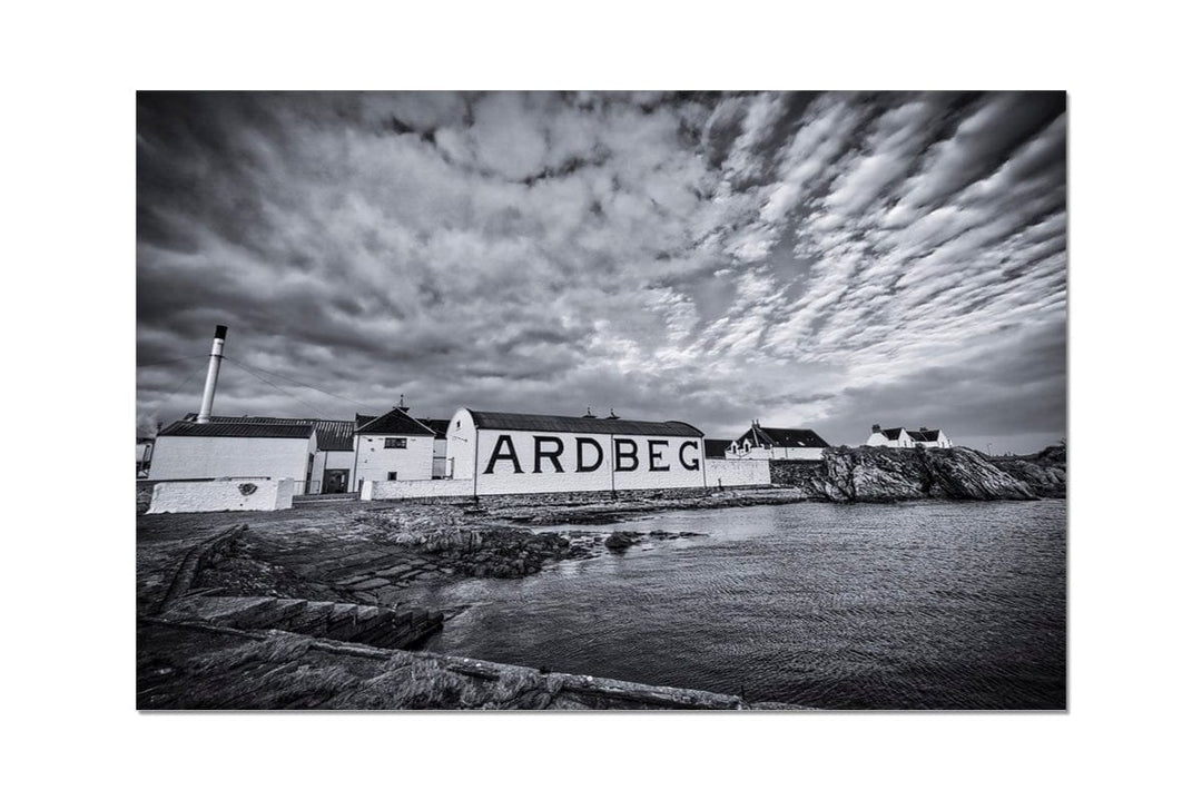 Ardbeg Distillery Black and White C-Type Print 12"x8" by Wandering Spirits Global