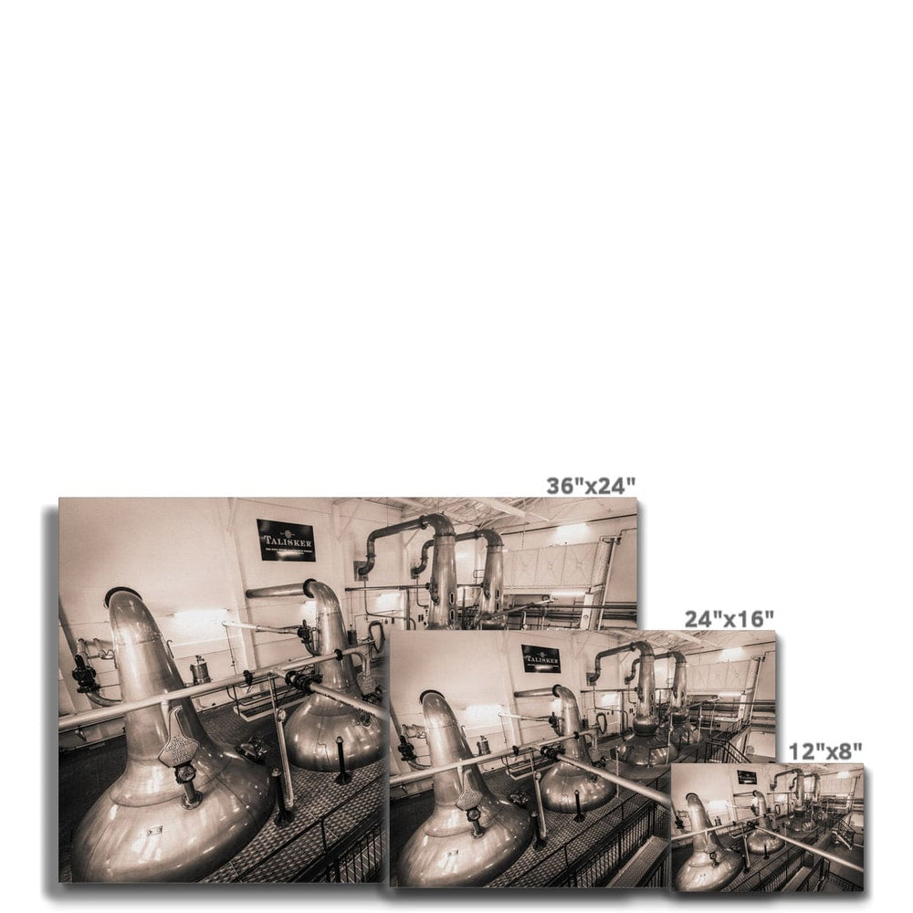 Low Wines and Wash Stills Talisker Golden Toned Premium Canvas by Wandering Spirits Global
