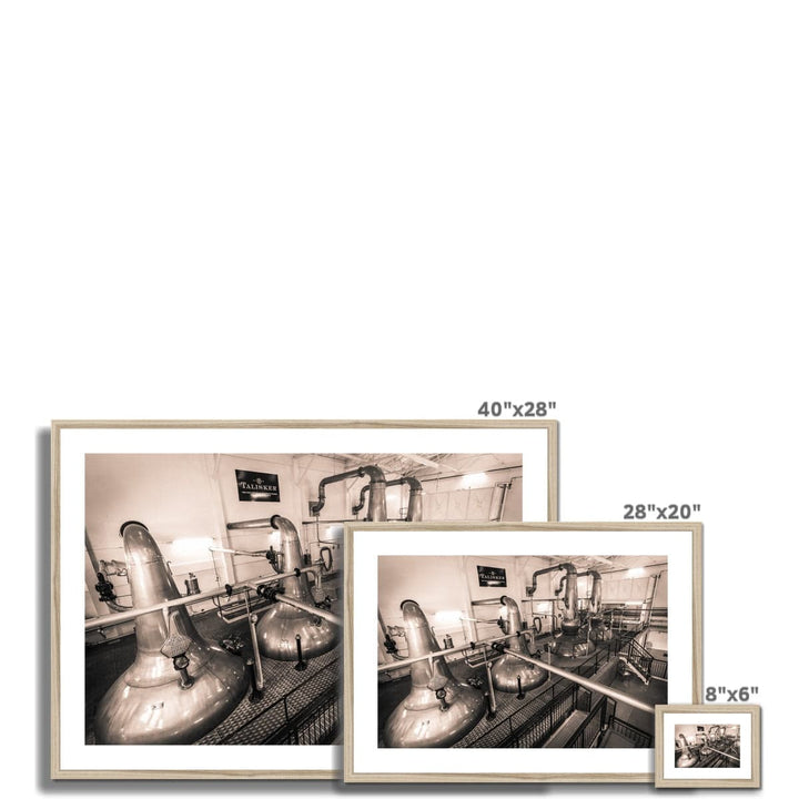 Low Wines and Wash Stills Talisker Golden Toned Framed & Mounted Print by Wandering Spirits Global