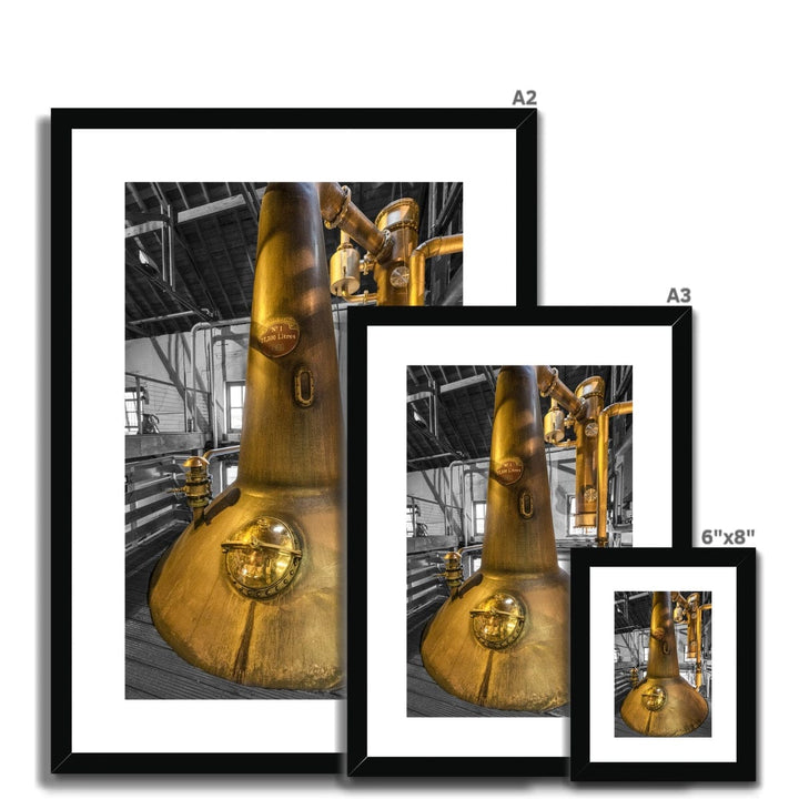 Bruichladdich Still No. 1 Framed & Mounted Print 6"x8" / Black Frame by Wandering Spirits Global