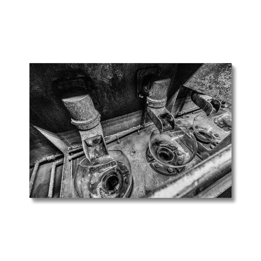 Low Wines Receiver Bowls Black and White Canvas 24"x16" / White Wrap by Wandering Spirits Global