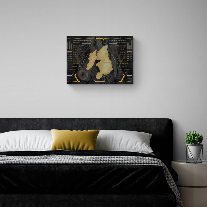 Islay Whisky Heads Up Display Map C-Type Print by Wandering Spirits Global