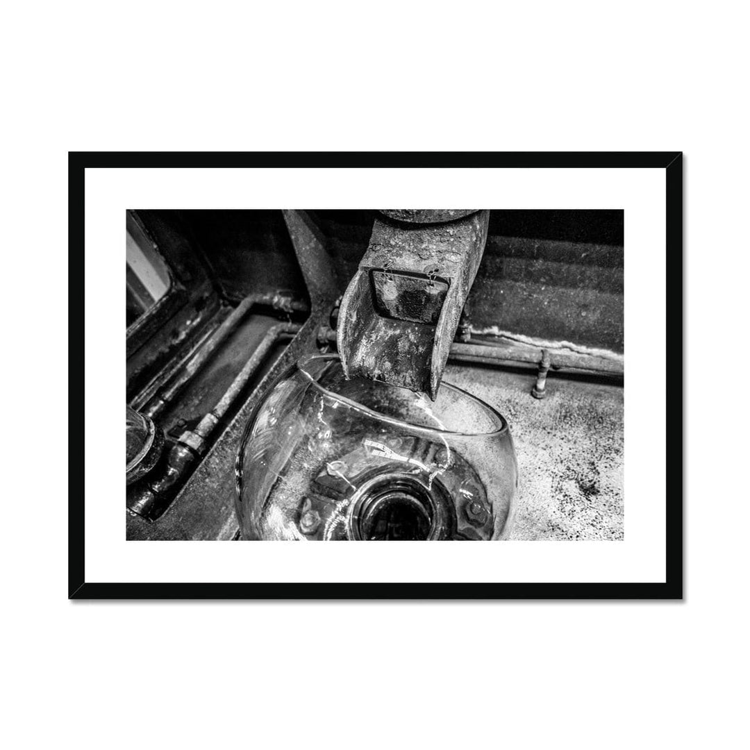 Low Wines Wash Still No 1 Black and White Framed & Mounted Print 28"x20" / Black Frame by Wandering Spirits Global
