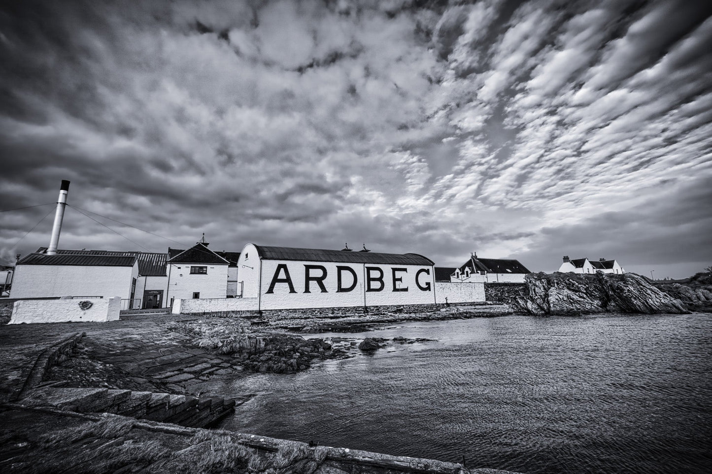Ardbeg Distillery Black and White Hahnemühle Photo Rag Print