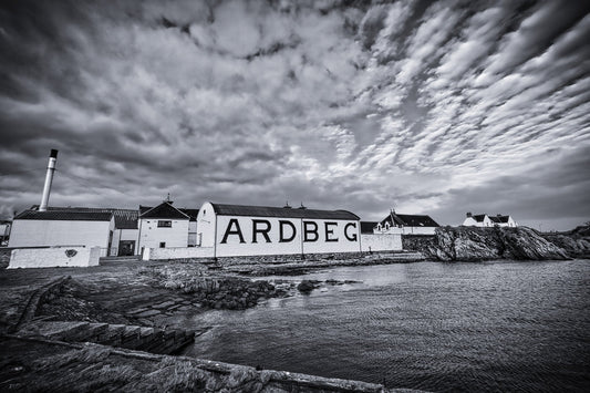 Ardbeg Distillery Black and White Hahnemühle Photo Rag Print