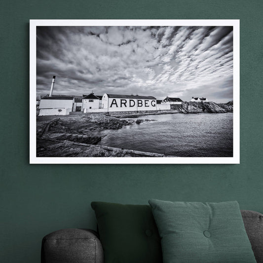 Ardbeg Distillery Black and White Hahnemühle Photo Rag Print