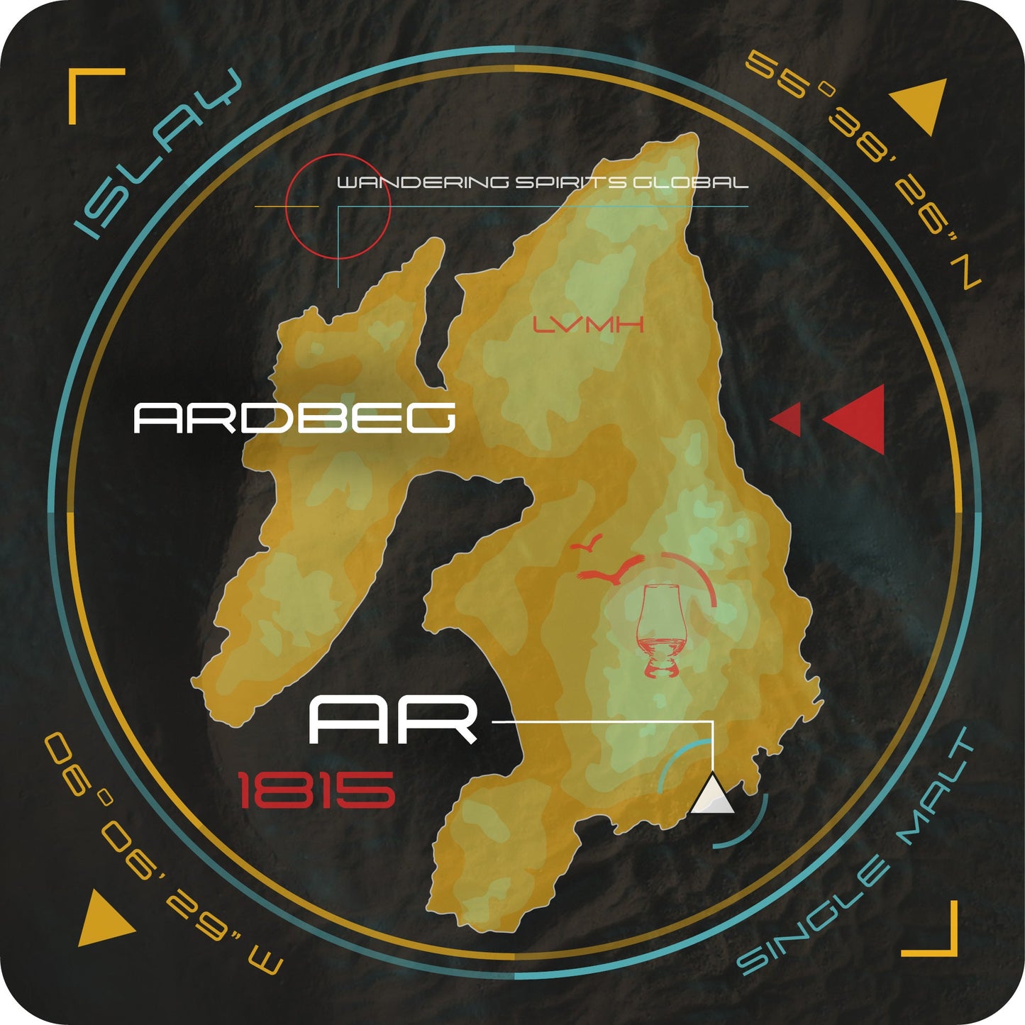 Ardbeg Islay Map Coaster