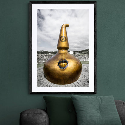 Ardbeg Still Garden Ornament Framed & Mounted Print 20"x28" / Black Frame