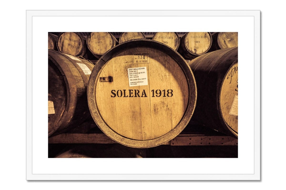 Ballechin 2007 Solera Cask Framed & Mounted Print 28"x20" / White Frame by Wandering Spirits Global