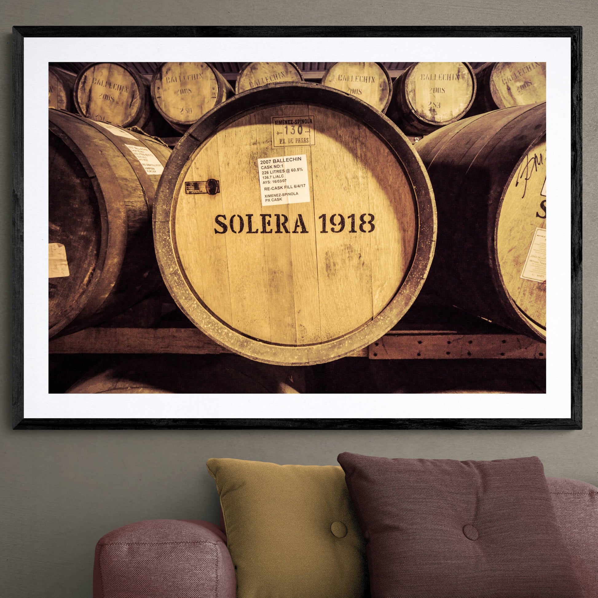 Ballechin 2007 Solera Cask Framed & Mounted Print 40"x28" / Black Frame