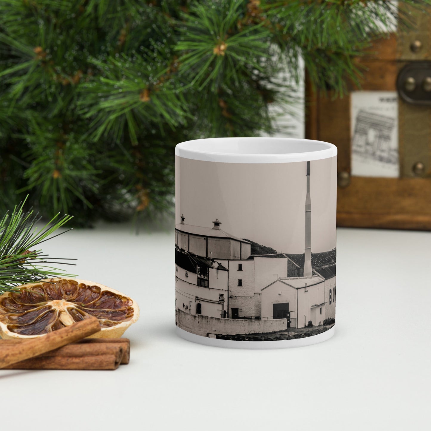 Bowmore Black and White Mug