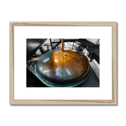 Bowmore Copper Top Mash Tun Framed & Mounted Print 16"x12" / Natural Frame