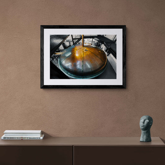 Bowmore Copper Top Mash Tun Framed & Mounted Print A2 Landscape / Black Frame