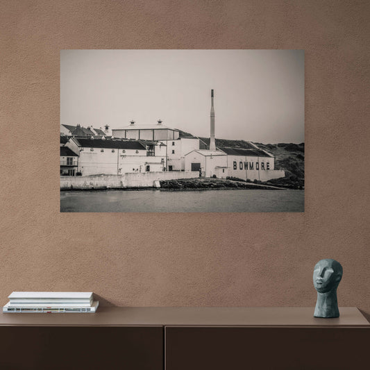 Bowmore Distillery Black and White Canvas 36"x24" / White Wrap
