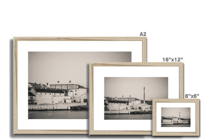 Bowmore Distillery Black and White Framed & Mounted Print