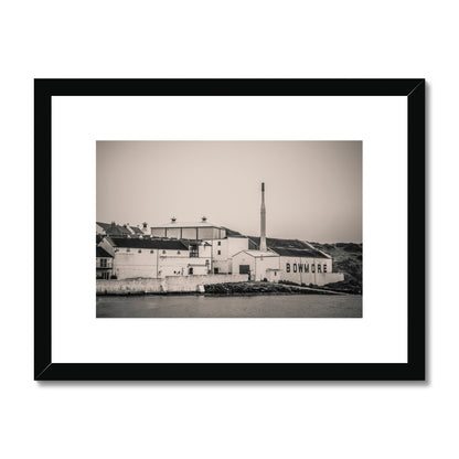 Bowmore Distillery Black and White Framed & Mounted Print