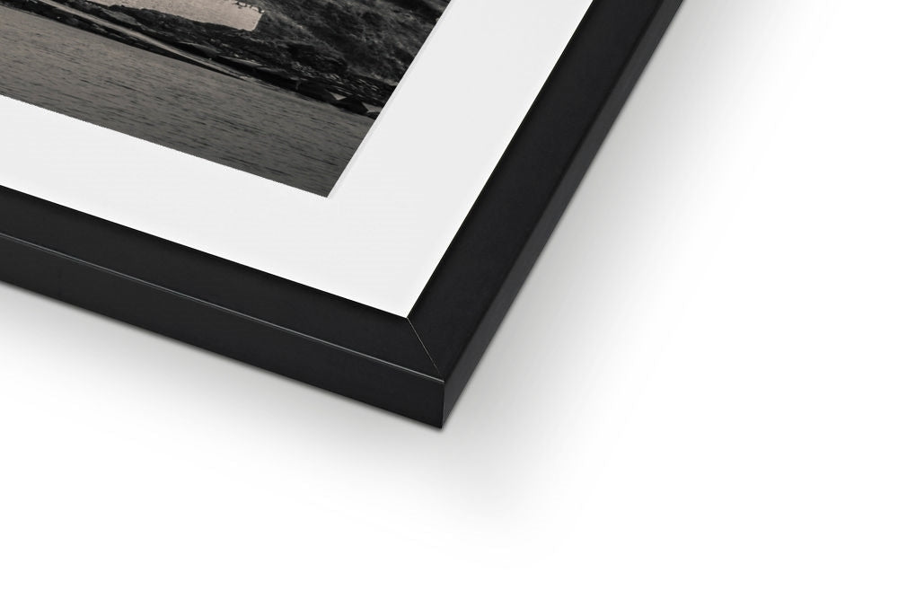 Bowmore Distillery Black and White Framed & Mounted Print