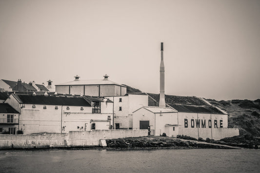 Bowmore Distillery Black and White Photographic Print