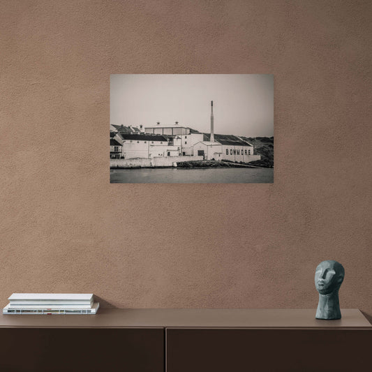 Bowmore Distillery Black and White Photographic Print 24"x16"