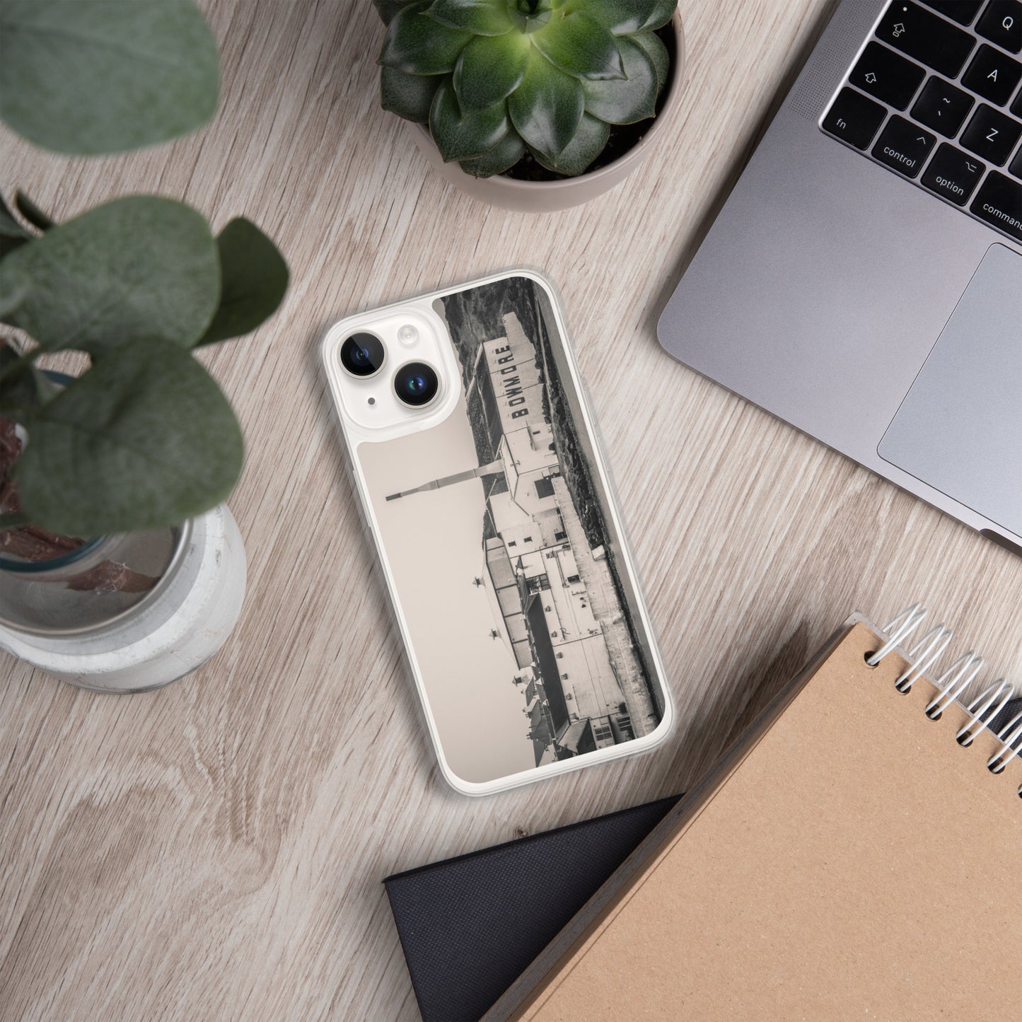 Bowmore Distillery Black White Clear Case for iPhone®