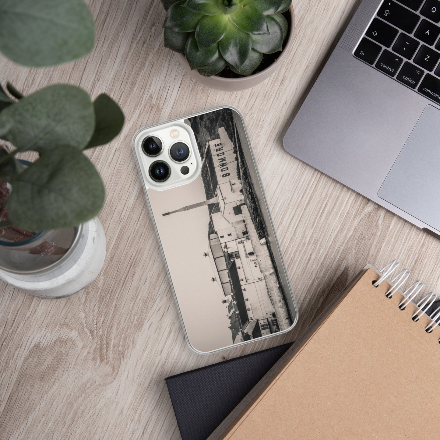 Bowmore Distillery Black White Clear Case for iPhone®