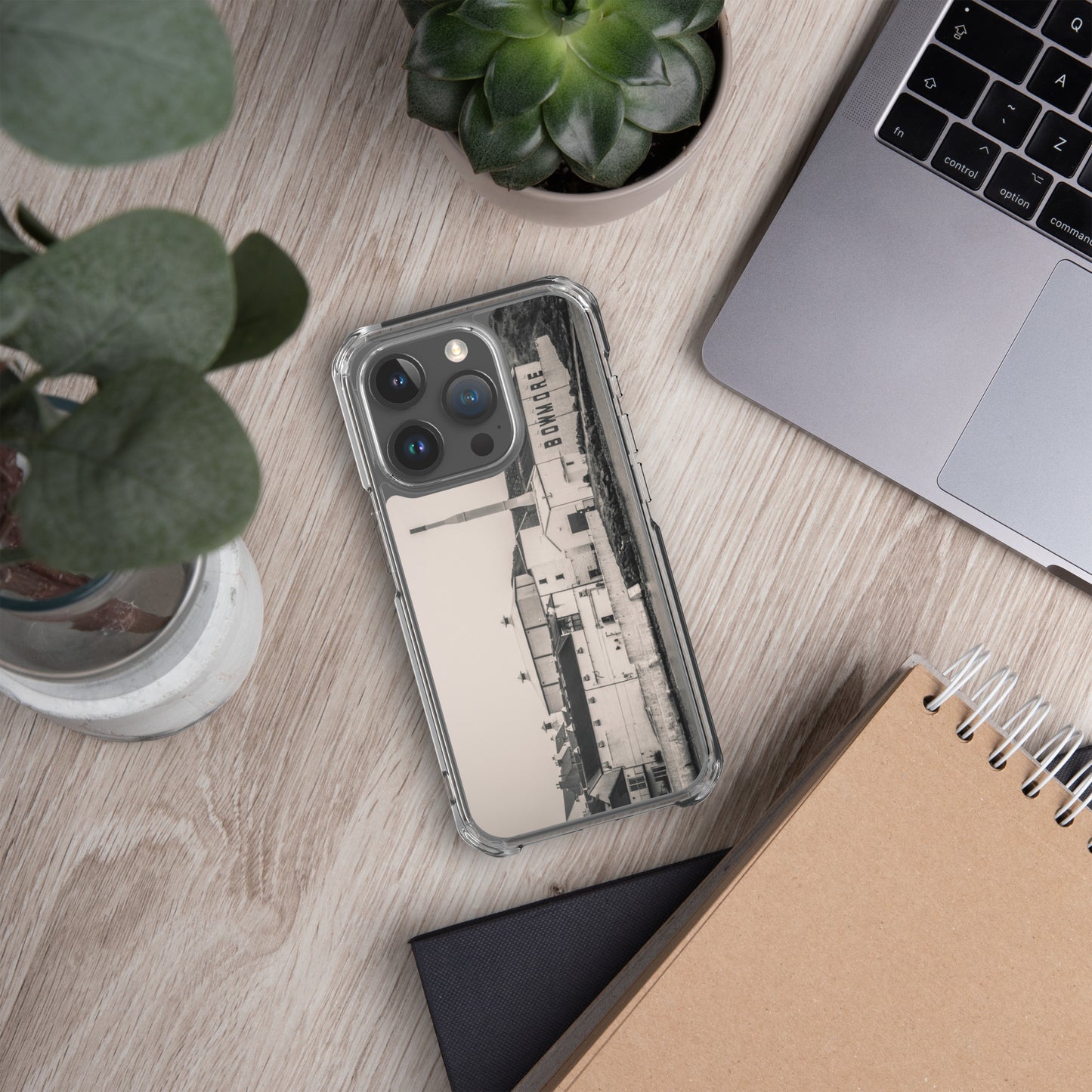 Bowmore Distillery Black White Clear Case for iPhone®