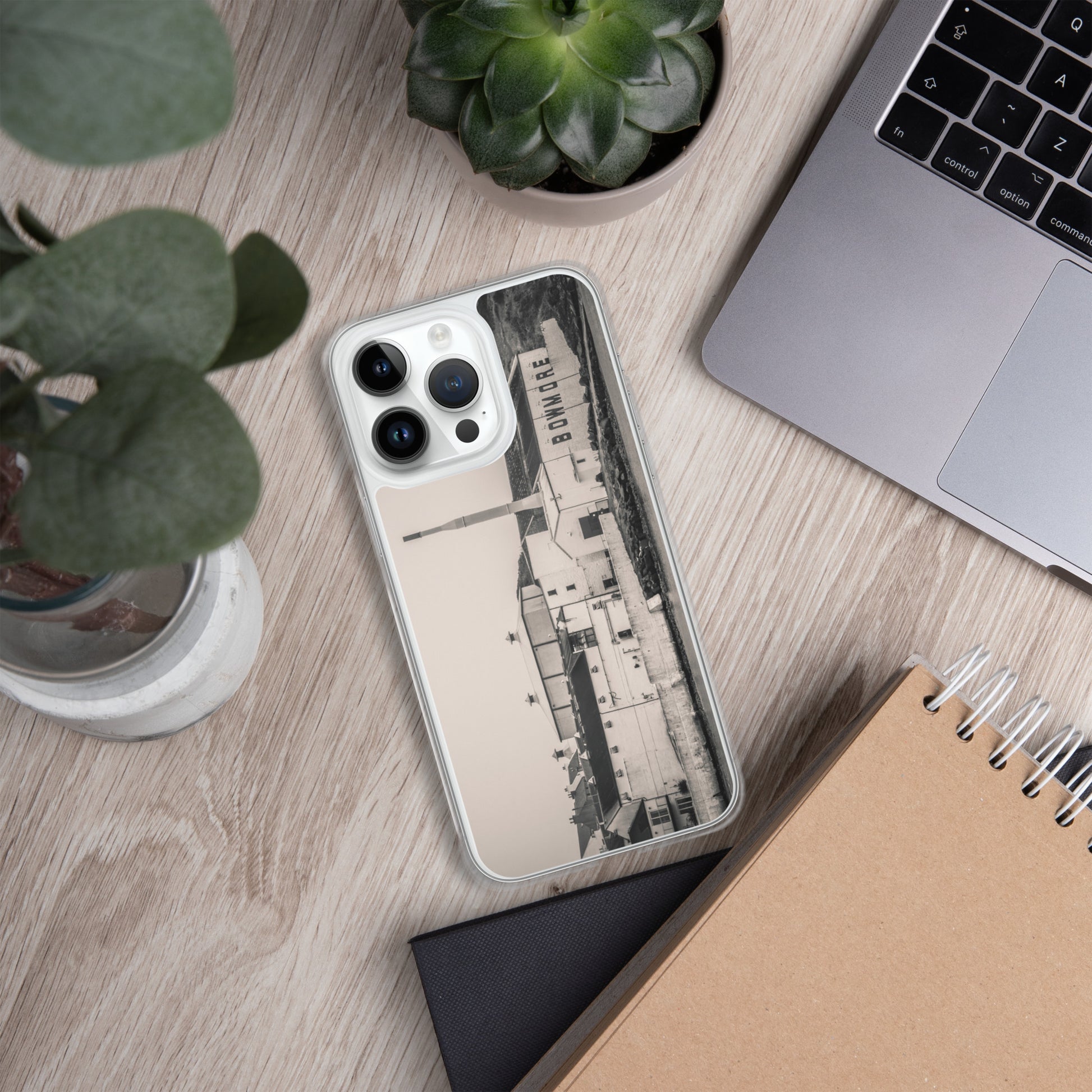 Bowmore Distillery Black White Clear Case for iPhone®