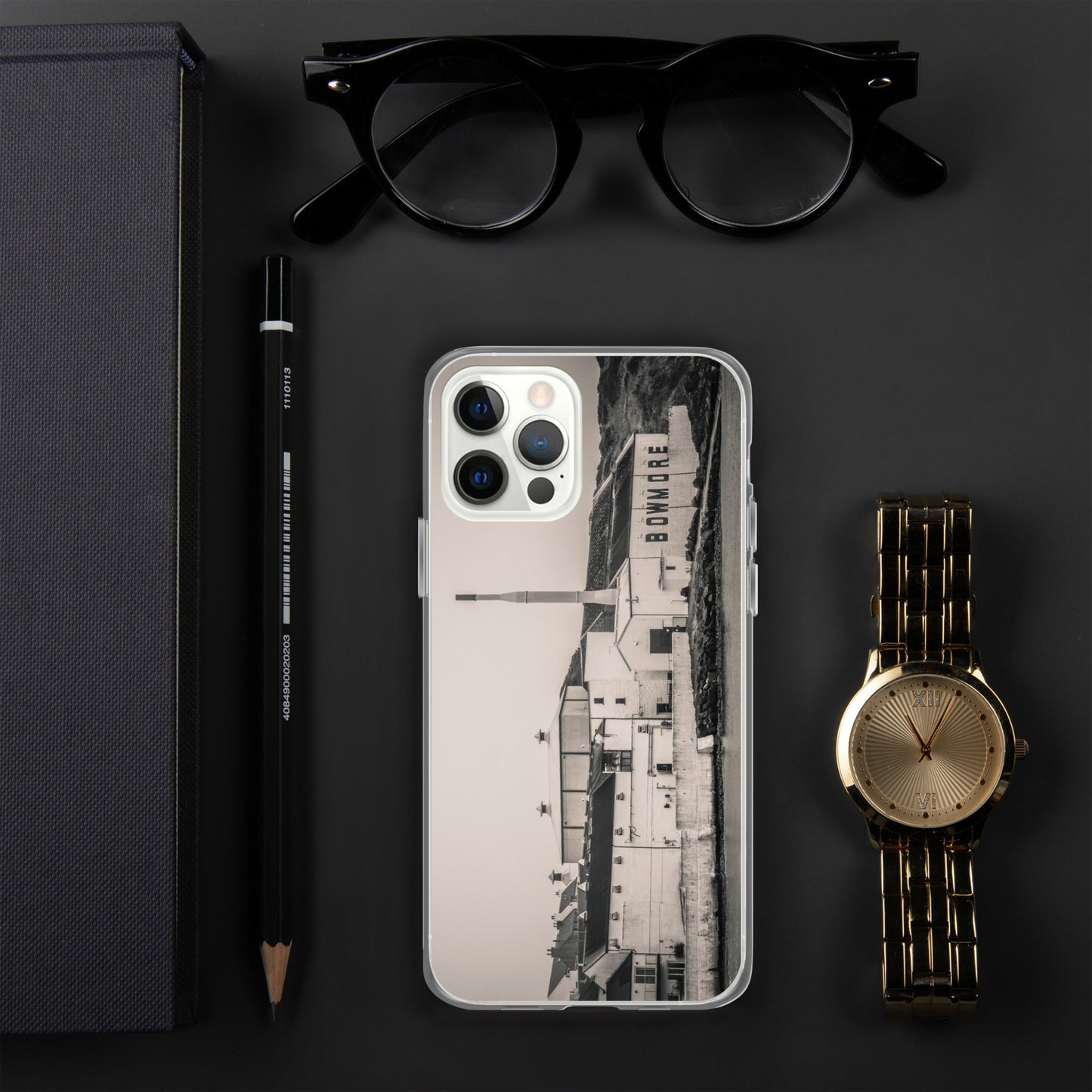 Bowmore Distillery Black White Clear Case for iPhone® iPhone 12 Pro