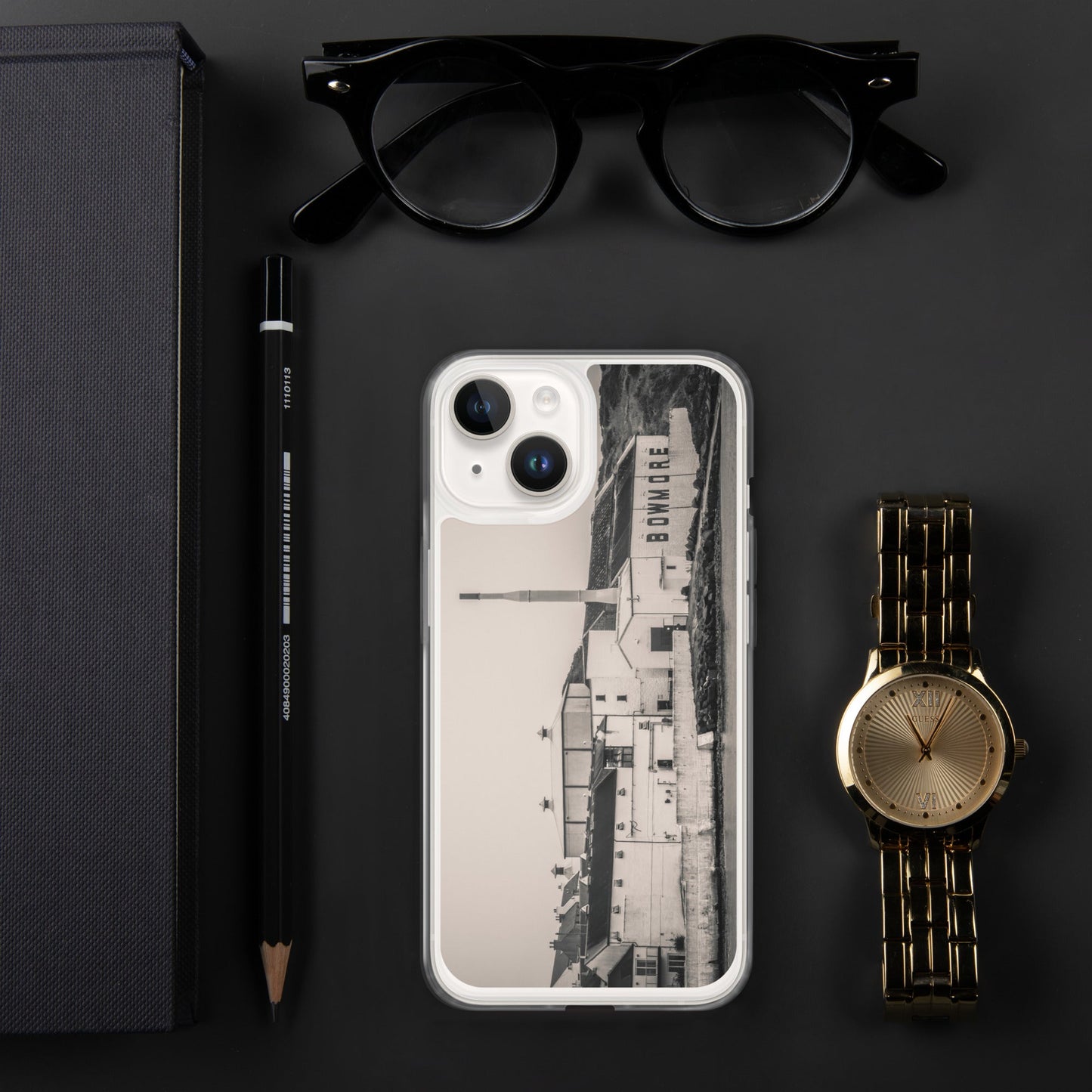 Bowmore Distillery Black White Clear Case for iPhone® iPhone 14