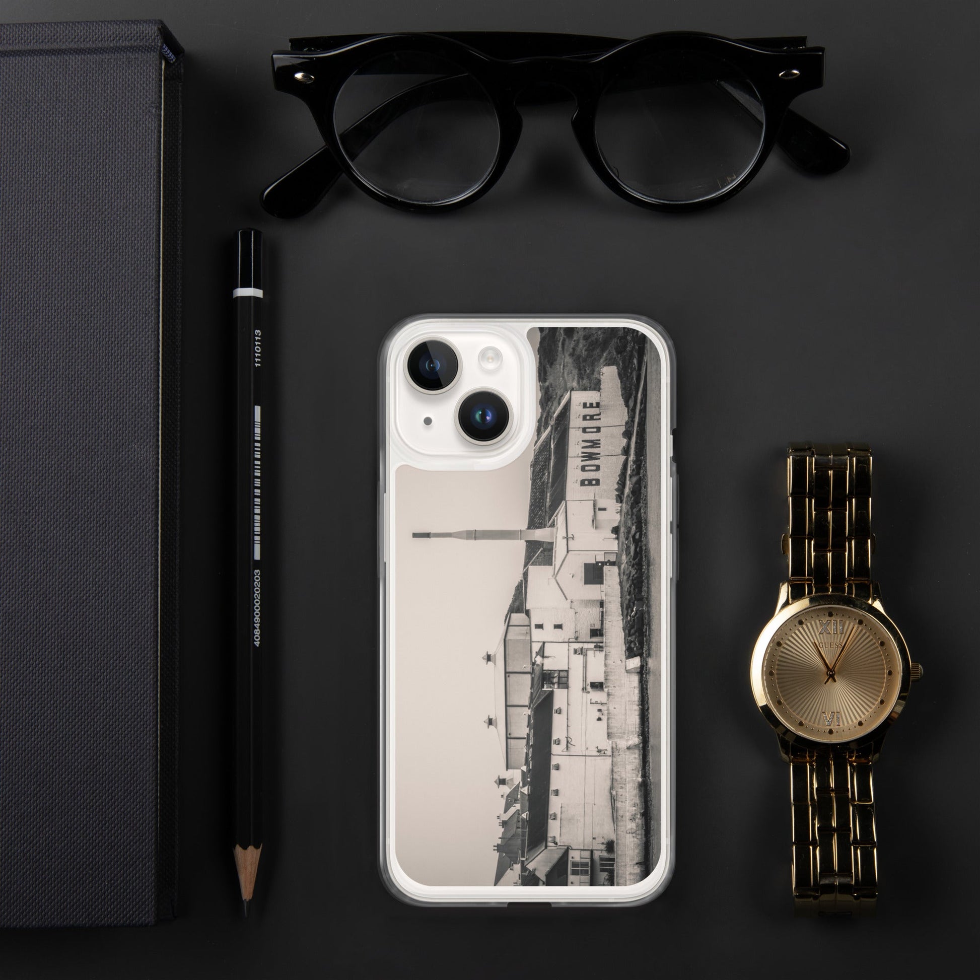 Bowmore Distillery Black White Clear Case for iPhone® iPhone 14