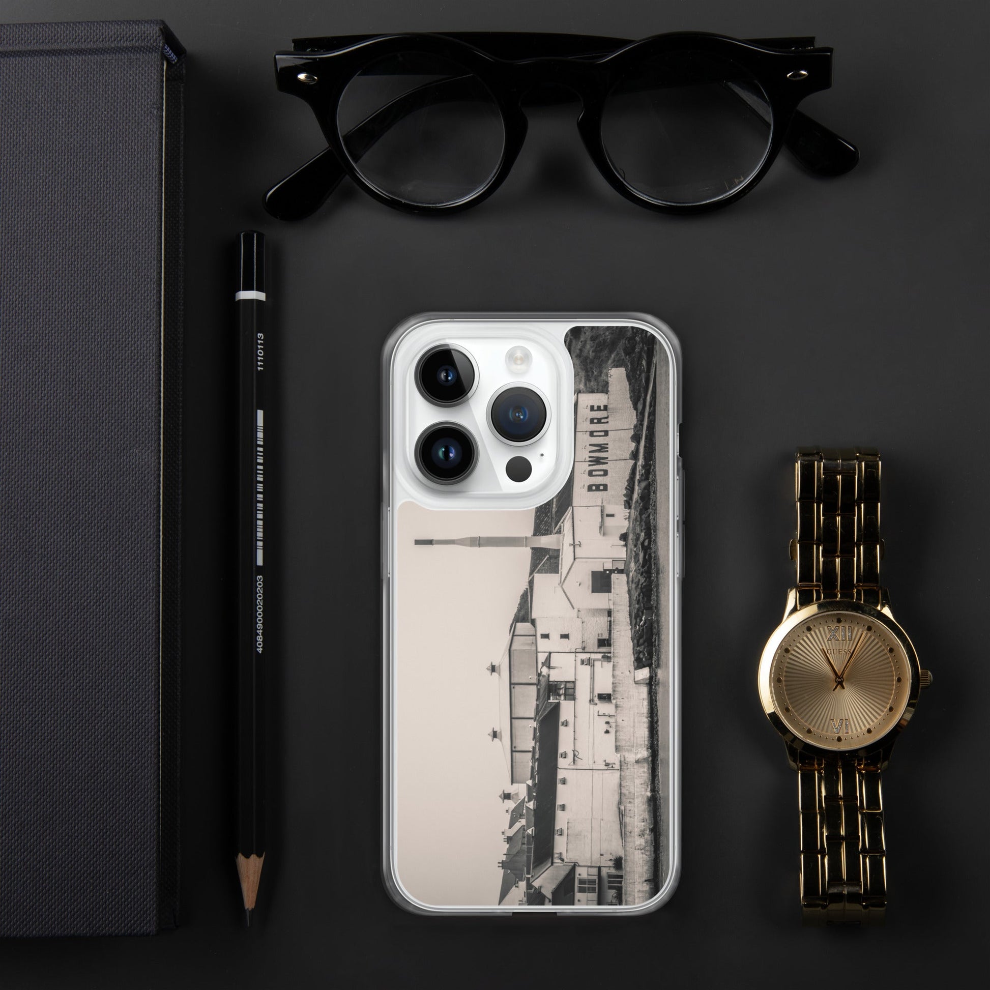 Bowmore Distillery Black White Clear Case for iPhone® iPhone 14 Pro
