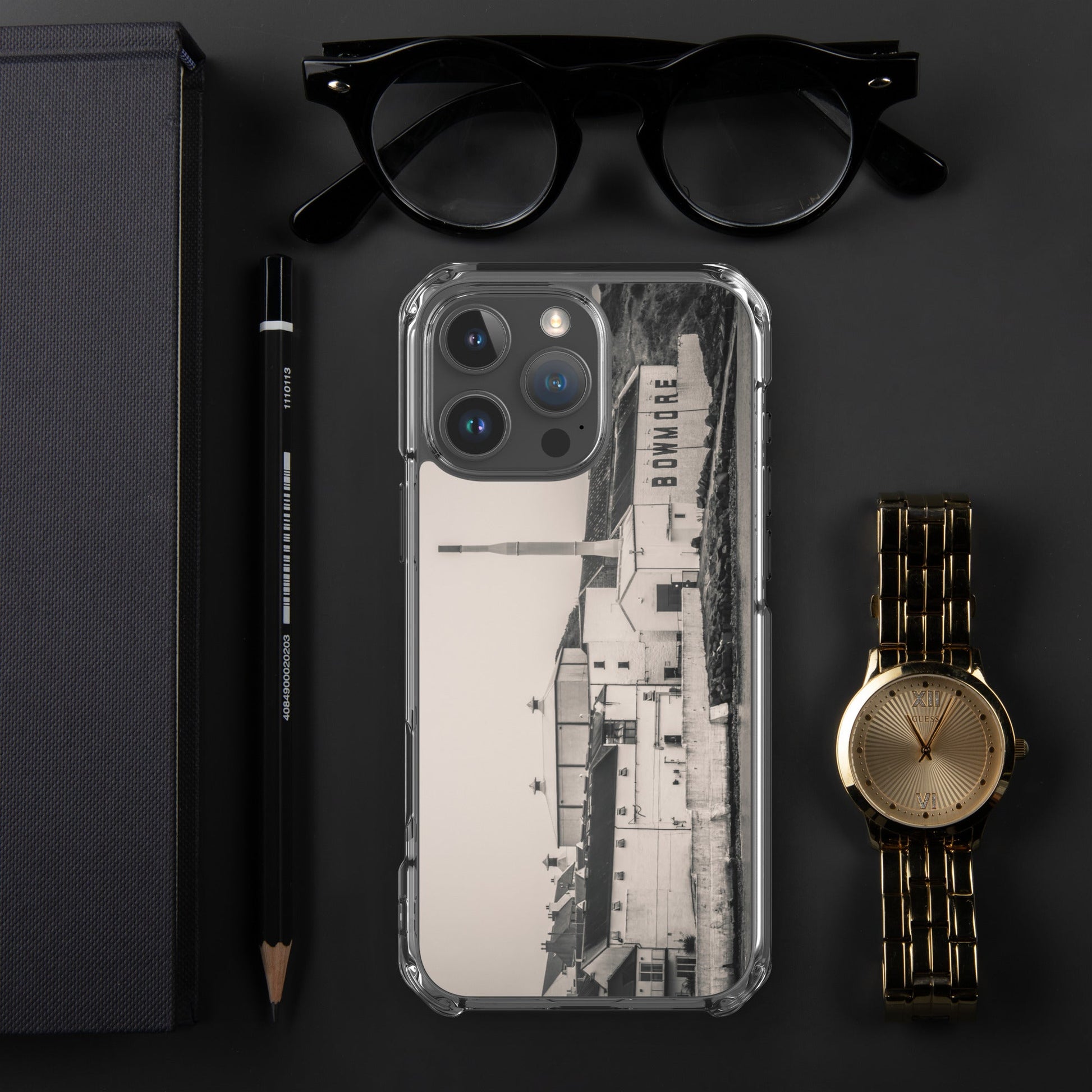 Bowmore Distillery Black White Clear Case for iPhone® iPhone 16 Pro Max