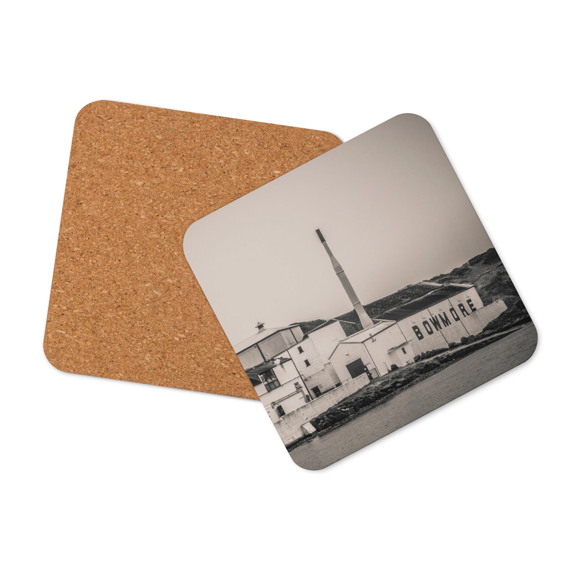 Bowmore Distillery Black White Coaster