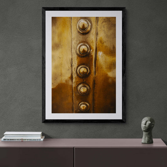 Bowmore Distillery Copper Kettle Rivets Framed & Mounted Print 24"x36" / Black Frame