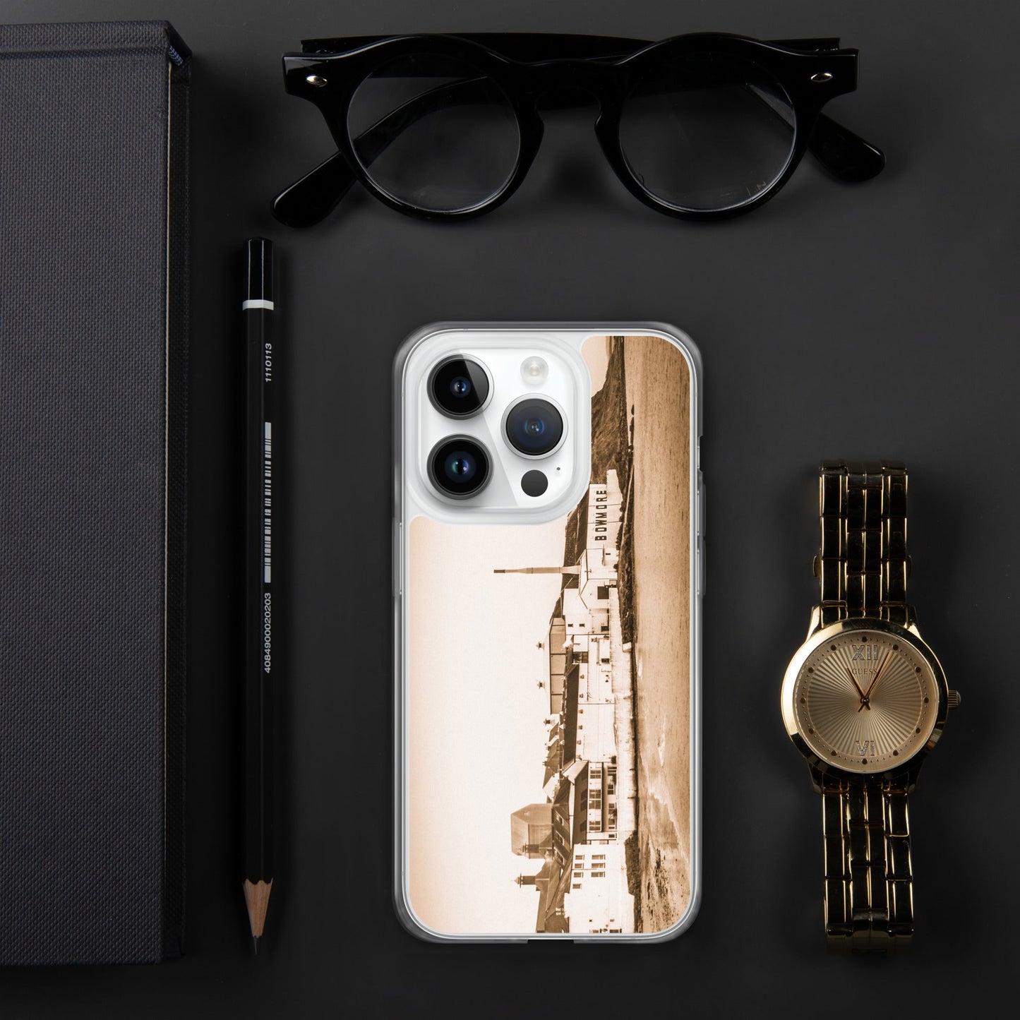 Bowmore Distillery Sepia MagSafe® Clear Case for iPhone® iPhone 14 Pro
