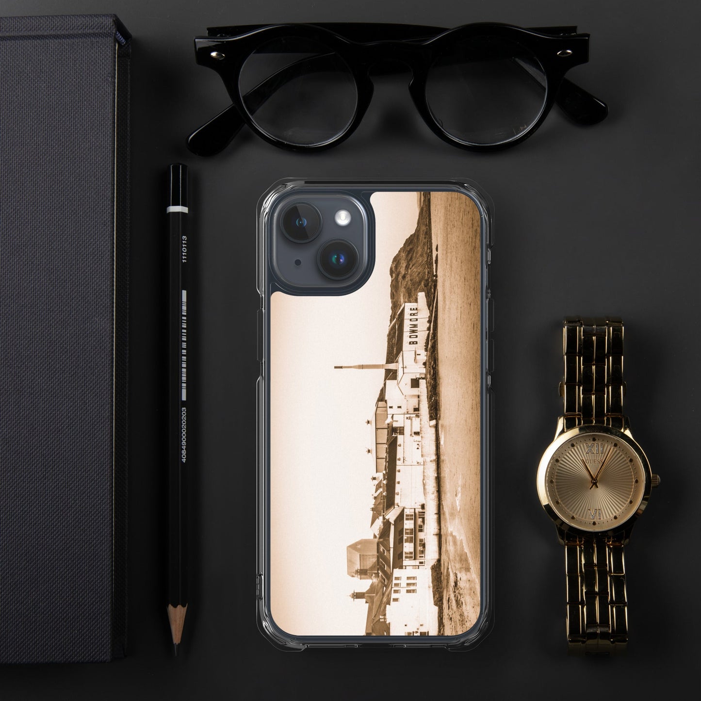 Bowmore Distillery Sepia MagSafe® Clear Case for iPhone® iPhone 15 Plus