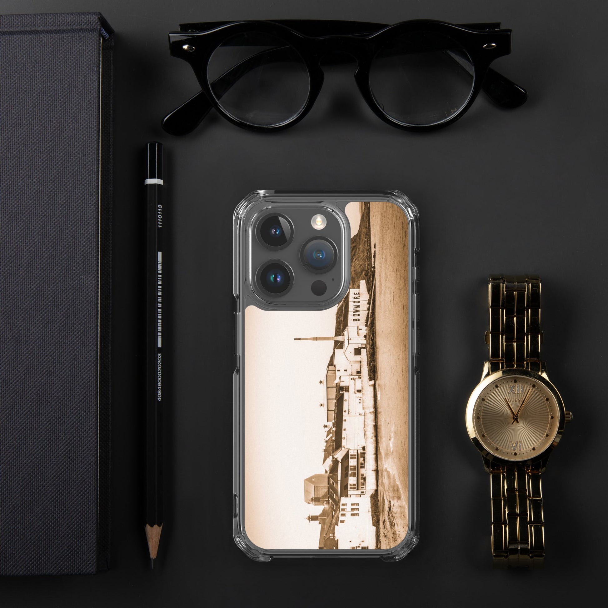 Bowmore Distillery Sepia MagSafe® Clear Case for iPhone® iPhone 15 Pro