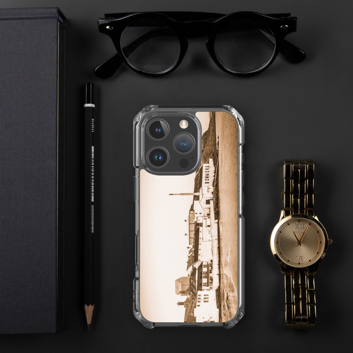 Bowmore Distillery Sepia MagSafe® Clear Case for iPhone® iPhone 16 Pro