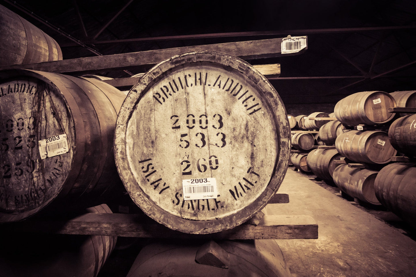 Bruichladdich 2003 Cask Soft Colour Framed & Mounted Print